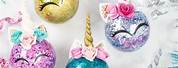Glitter Ornaments Unicorn with Polycrylic