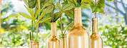 Gold Wine Bottle Vase