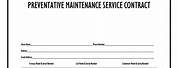 HVAC Preventative Maintenance Contract Template