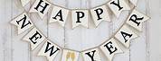 Happy New Year Banner Sign
