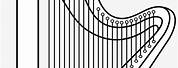 Harp and Musical Notes Clip Art