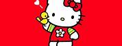 Hello Kitty Wallpaper White and Red