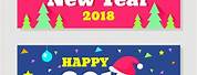 Horizontal Banner Happy New Year 2018