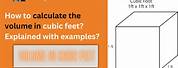 How to Find the Volume in Cubic Feet