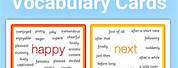 Interesting Words Vocabulary Cards