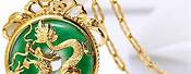 Jade Dragon Necklace Antique
