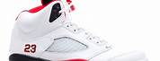 Jordan 5 Red and White