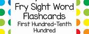 Kindergarten 100 Sight Words Flash Cards