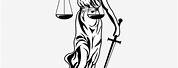 Lady Justice Background Line Art