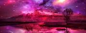 Landscape Pastel Galaxy Background