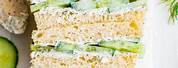 Lettuce Cucumber White Bread Sandwich