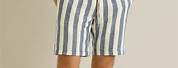 Linen Shorts with a Striped Top