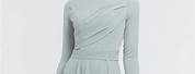 Long Sleeve with Cut Up to the Shoulder Bridesmaid Dress