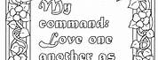 Love One Another Bible Coloring Pages