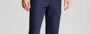 Men Navy Blue Linen Pants