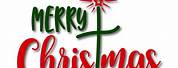 Merry Christmas with Cross Clip Art