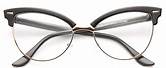 Metal-Frame Glasses Cat Eye