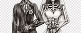 Mexican Skeleton Wedding Drawing