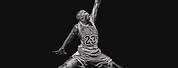 Michael Jordan Dunk in Black and White Poster