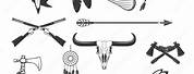 Native American Weapons Tattoo Drawings