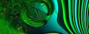 Neon Blue and Green Abstract Wallpaper