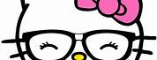 Nerd Hello Kitty Glasses Transparent Background