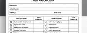 New Employee Checklist Template Simple