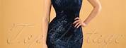 Old Glamour Hollywood Dresses Midnight Blue