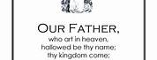 Our Father Prayer Cards to Print