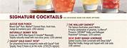 Outback Steakhouse Cocktail Menu