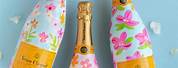 Painted Champagne Bottle for Bride