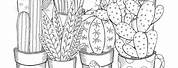 Phone Case Coloring Pages for Adults Cactus