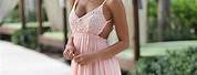 Pink Lace Maxi Dress Hoco