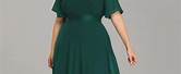 Plus Size Chiffon Dresses Light Green