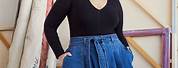 Plus Size Jean Skirt Outfits