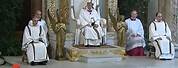Pope Francis Sitting On a Throne