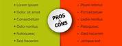 Pros and Cons Comparison Poster Illustration
