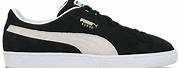 Puma Suede White and Black Half Sided