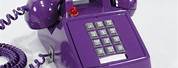 Purple Push Button Phone