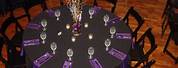 Purple and Black Casual Wedding Decorations