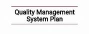 Quality Management System Plan Template