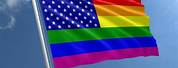 Rainbow USA Tilt Flag