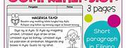 Reading Comprehension Worksheets in Filipino