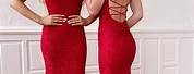 Red Prom Dresses V-Neck