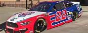Red White and Blue Joey Logano Car