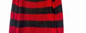 Red and Black Striped Sweater Emo