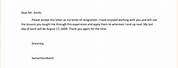 Resignation Letter Template Copy and Paste