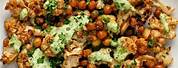 Roasted Chickpea Cauliflower and Broccoli Salad