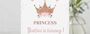 Rose Gold Glitter Princess Crown