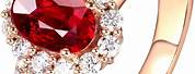 Ruby Engagement Rings for Women Rose Gold Infinity